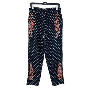 Hoss Intropia Floral Embroidered Printed Pants Womens 40 US 10